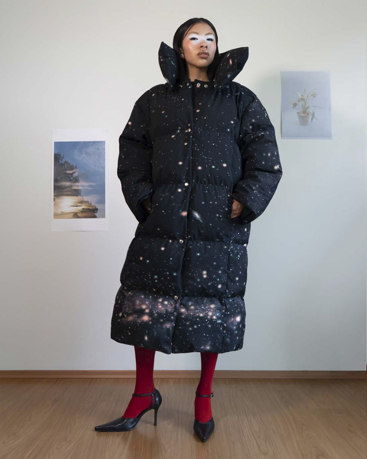 SPACE LANDSCAPE PUFFER COAT