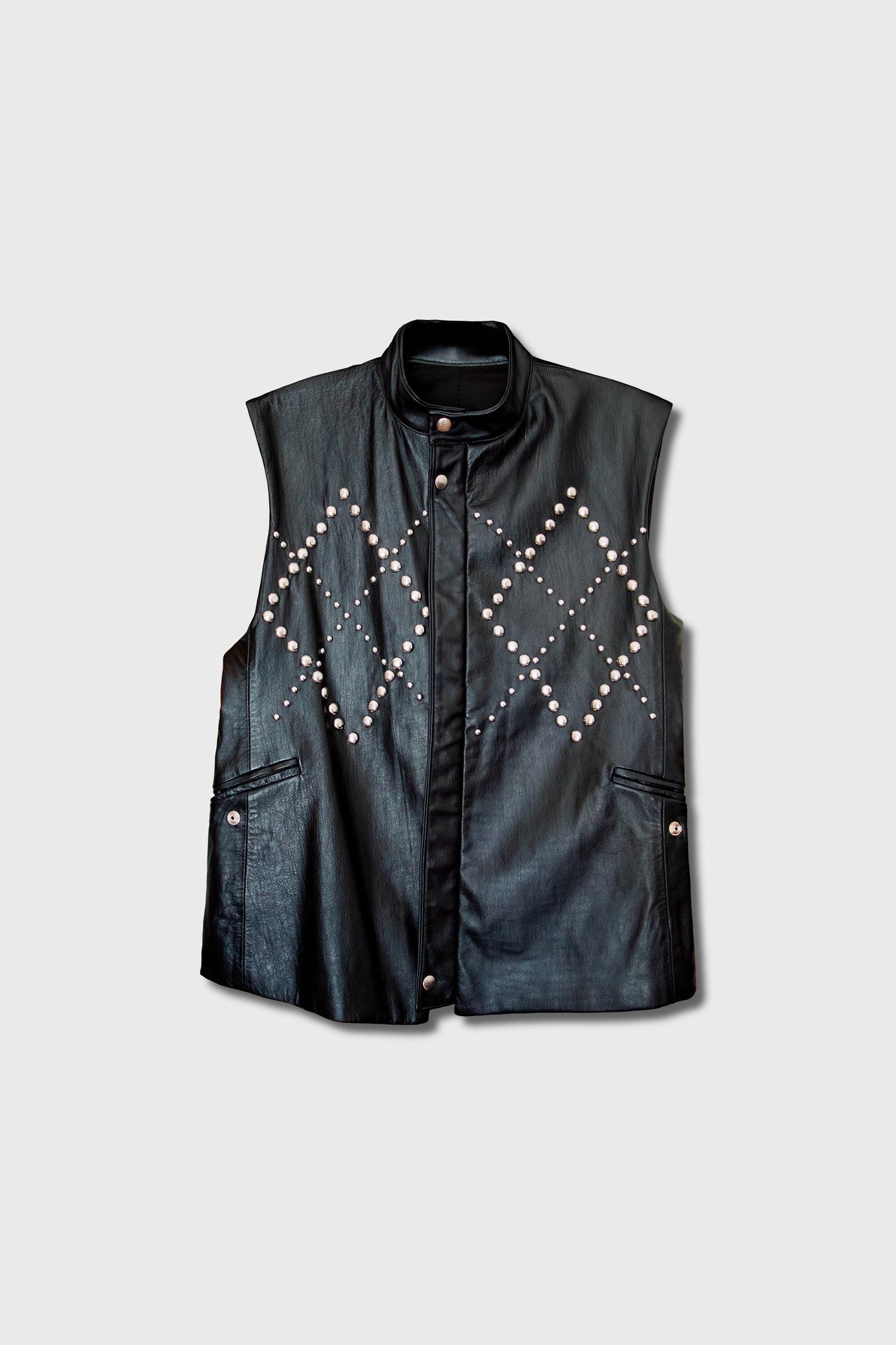 Argyle Nappa Leather Vest