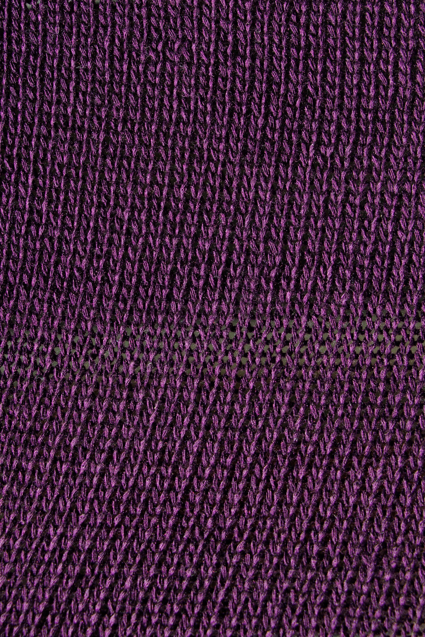 Eggplant Floor-Length Open-Knit Cotton Dress